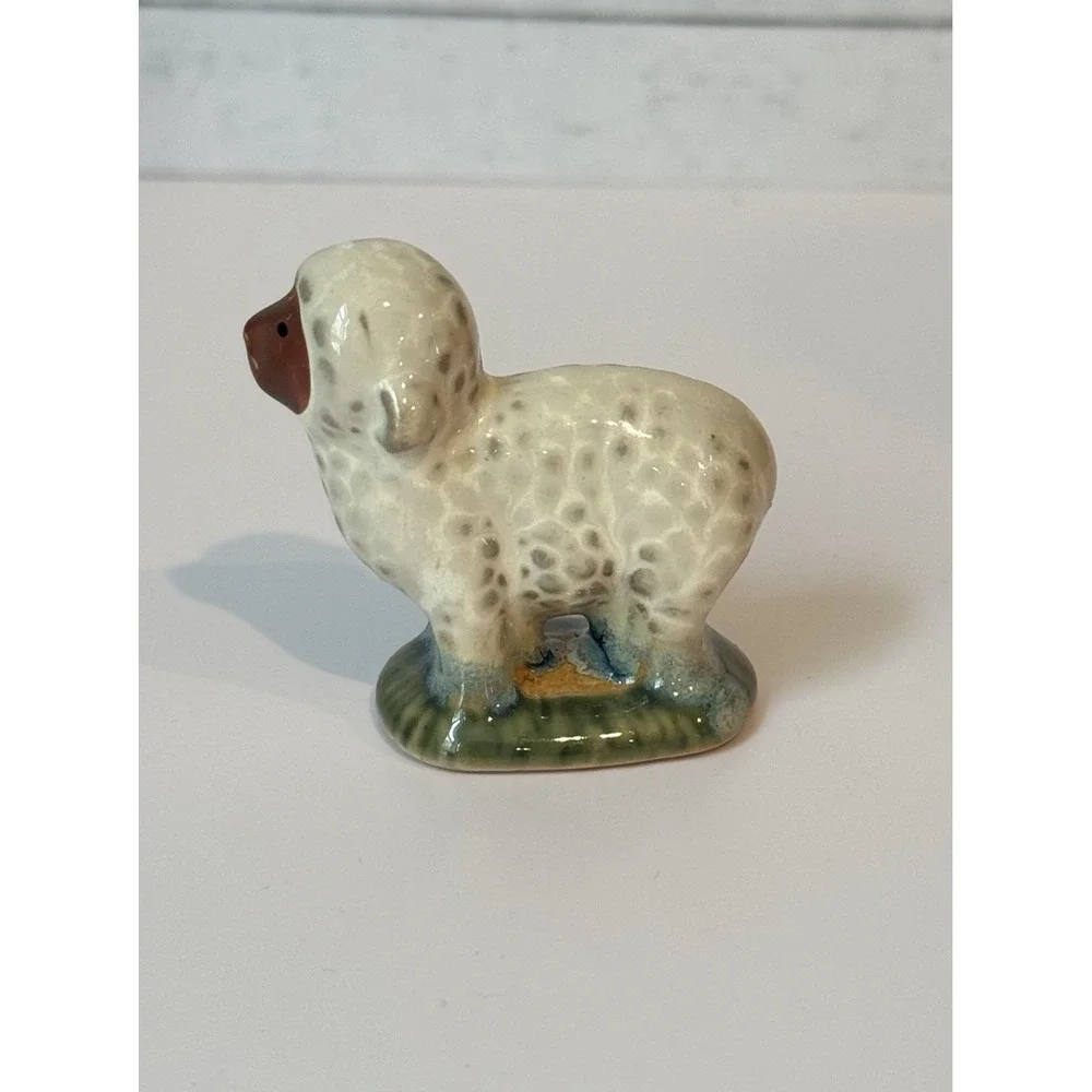 Vintage Ceramic Nativity Sheep Lamb Replacement Figure Christmas Decor 2